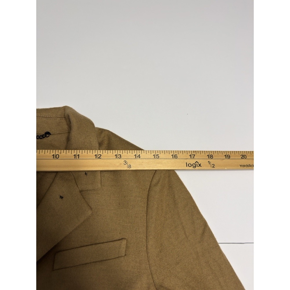 MSRP $598 Rag & Bone Slade Blazer Jacket Coat Dark Camel 100% Wool Women's Sz 4 - Picture 12 of 15